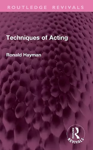 Techniques of Acting cover
