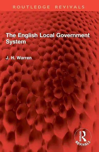 The English Local Government System cover