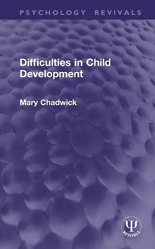 Difficulties in Child Development cover