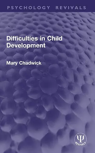 Difficulties in Child Development cover