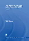 The History of the Book in the West: 1914�2000 cover