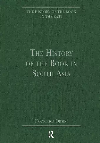 The History of the Book in South Asia cover