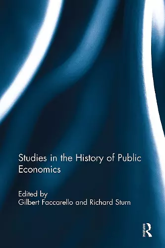 Studies in the History of Public Economics cover