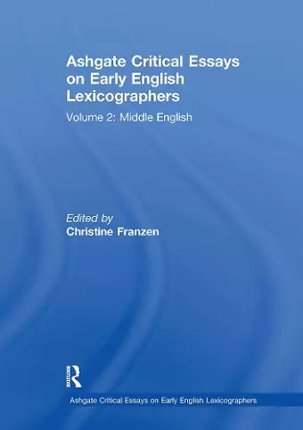 Ashgate Critical Essays on Early English Lexicographers cover