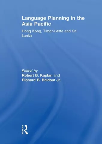 Language Planning in the Asia Pacific cover