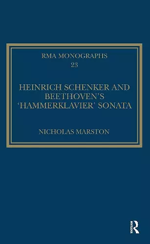 Heinrich Schenker and Beethoven's 'Hammerklavier' Sonata cover