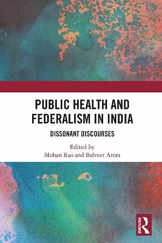 Public Health and Federalism in India cover