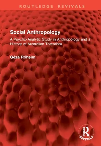 Social Anthropology cover