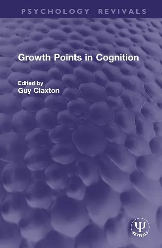 Growth Points in Cognition cover