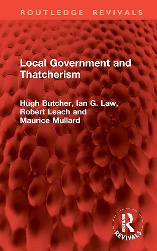Local Government and Thatcherism cover
