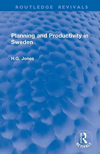 Planning and Productivity in Sweden cover