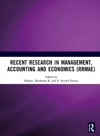 Recent Research in Management, Accounting and Economics (RRMAE) cover