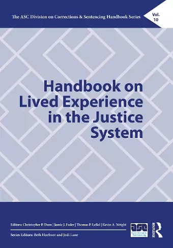 Handbook on Lived Experience in the Justice System cover