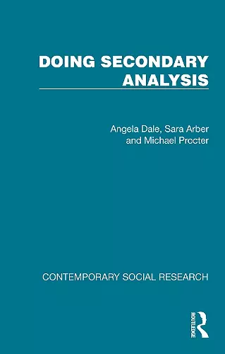 Doing Secondary Analysis cover