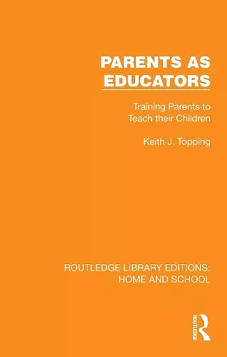 Parents as Educators cover