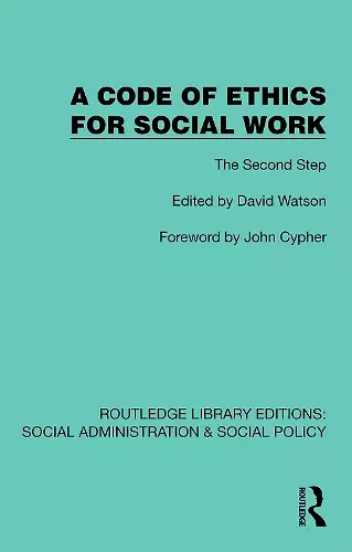 A Code of Ethics for Social Work cover