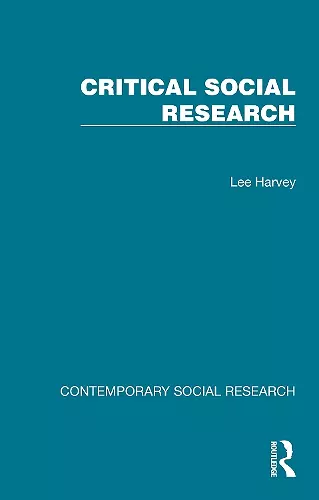 Critical Social Research cover