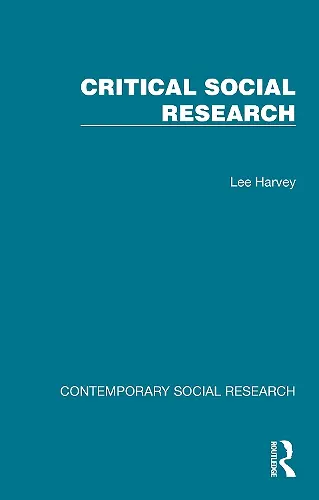 Critical Social Research cover