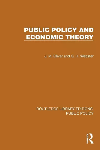 Public Policy and Economic Theory cover