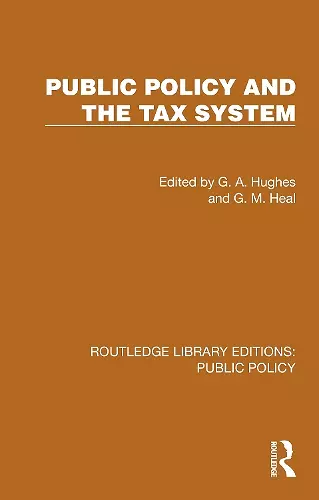 Public Policy and the Tax System cover