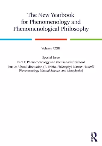 The New Yearbook for Phenomenology and Phenomenological Philosophy cover