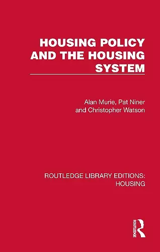 Housing Policy and the Housing System cover