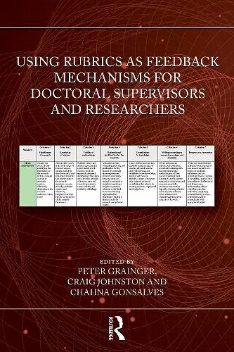 Using Rubrics as Feedback Mechanisms for Doctoral Supervisors and Researchers cover
