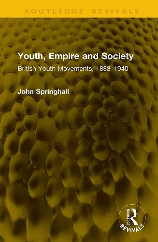 Youth, Empire and Society cover