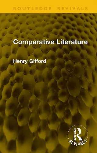 Comparative Literature cover