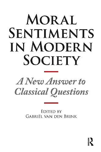 Moral Sentiments in Modern Society cover