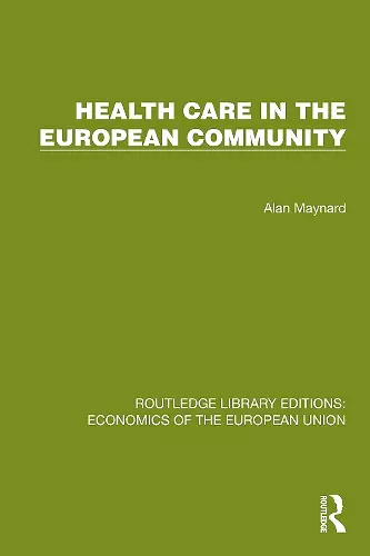 Health Care in the European Community cover