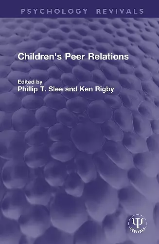 Children's Peer Relations cover