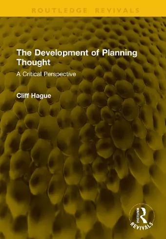 The Development of Planning Thought cover