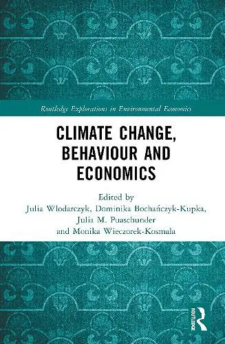 Climate Change, Behaviour and Economics cover