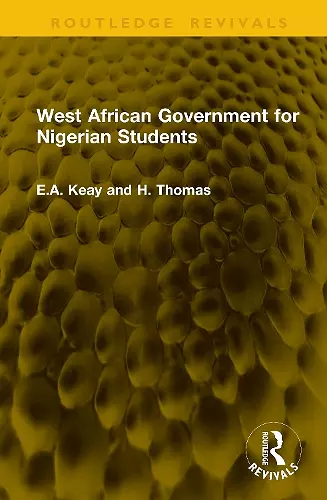 West African Government for Nigerian Students cover