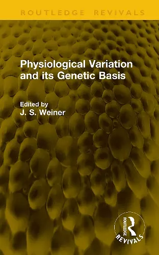 Physiological Variation and its Genetic Basis cover