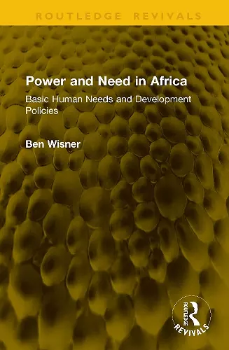 Power and Need in Africa cover