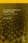 The Italian Influence in English Poetry cover