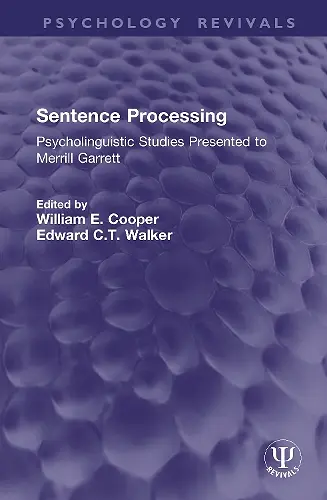 Sentence Processing cover