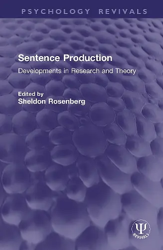 Sentence Production cover