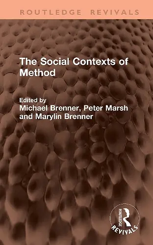 The Social Contexts of Method cover