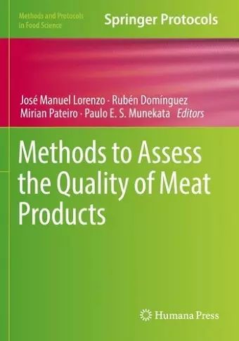 Methods to Assess the Quality of Meat Products cover