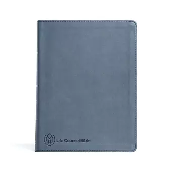 CSB Life Counsel Bible, Slate Blue LeatherTouch, Indexed cover