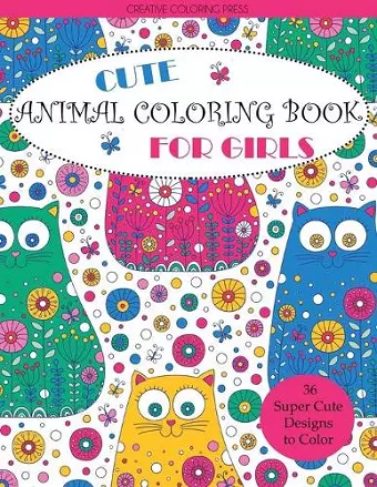 Cute Animal Coloring Book for Girls cover