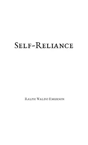 Self-Reliance cover