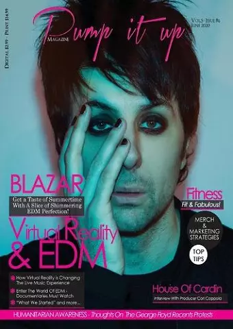 Pump it up magazine presents EDM Sensation BLAZAR cover