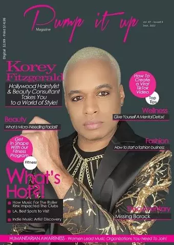 Hollywood Hair King Korey Fitzgerald - Pump it up Magazine - Vol.7 - Issue #9 - cover