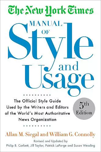 The New York Times Manual of Style and Usage, 5th Edition cover