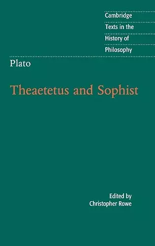 Plato: Theaetetus and Sophist cover