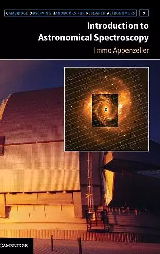 Introduction to Astronomical Spectroscopy cover